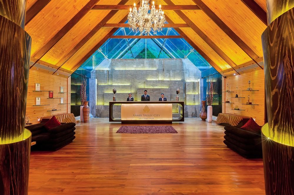 Aamby Valley City Lonavala Buitenkant foto The lobby of the hotel